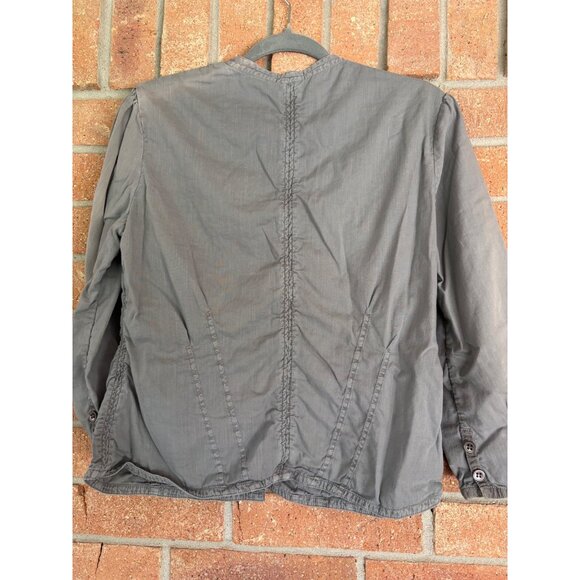 Anthropologie Elevenses Button-Up Blouse With Ruched Details & Long Sleeves - Picture 2 of 10